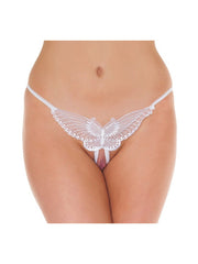 Amorable by Rimba - Offener Schmetterlingsstring - One Size - Weiß