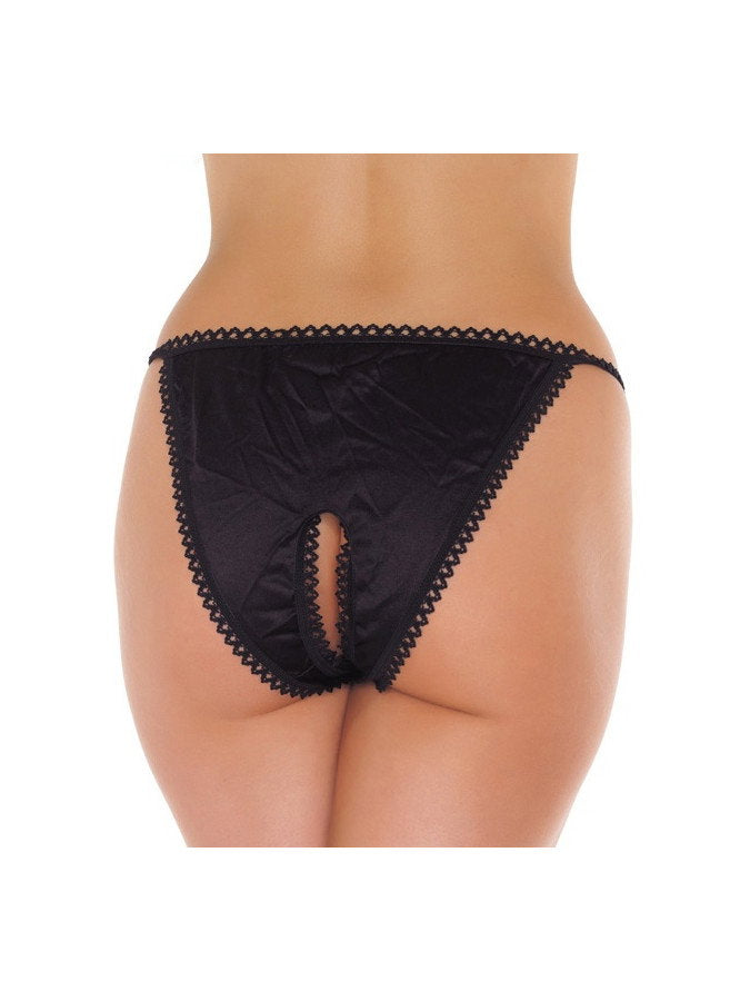 Amorable by Rimba - Open Tanga - One Size - Schwarz