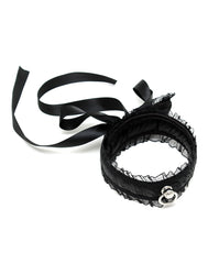 Rimba Bondage Play - Satin Look Kragen - One Size - Schwarz