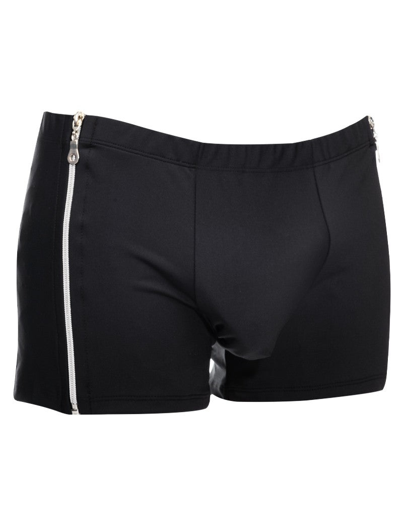 Amorable by Rimba - Boxershorts mit 2 Reißverschlüssen - One Size - Schwarz