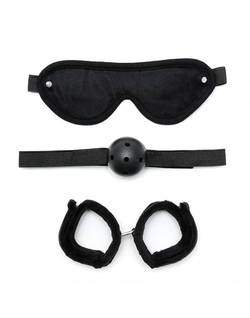 Rimba - Soft bondage Set mit Velkroband (3-teilig)