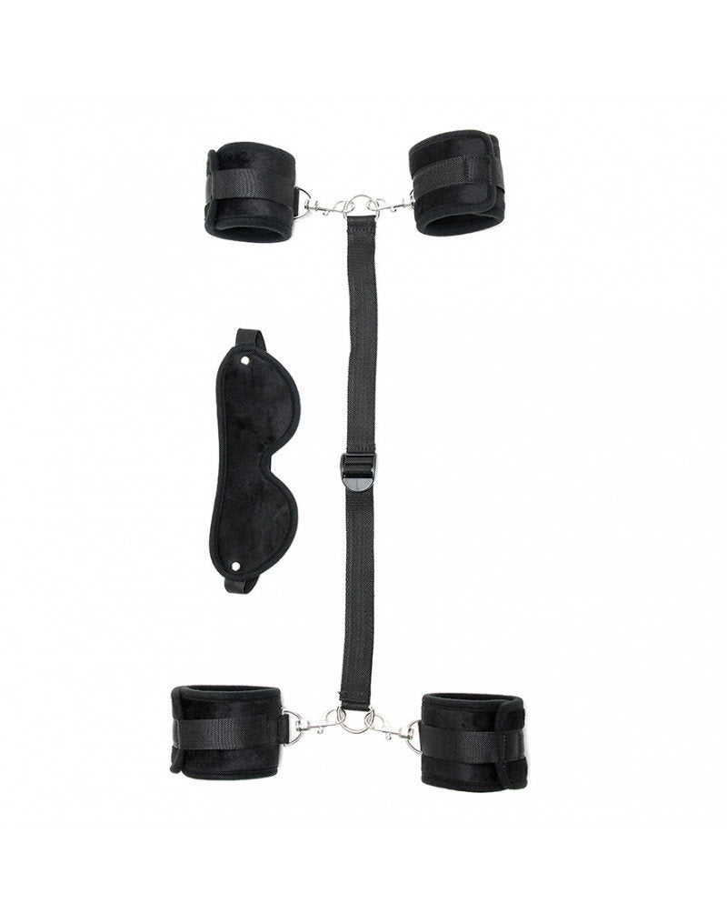 2: Rimba - Soft bondage Set mit Velkroband und maske, 6 teilig
