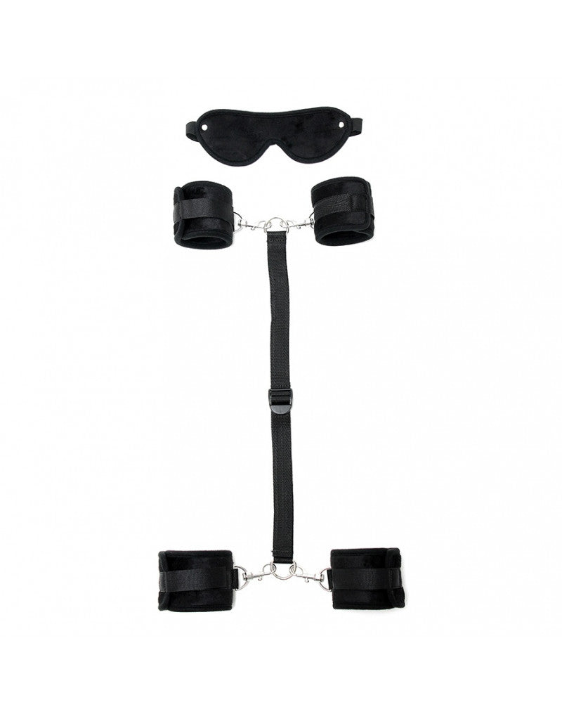 5: Rimba - Soft bondage Set mit Velkroband und maske, 6 teilig