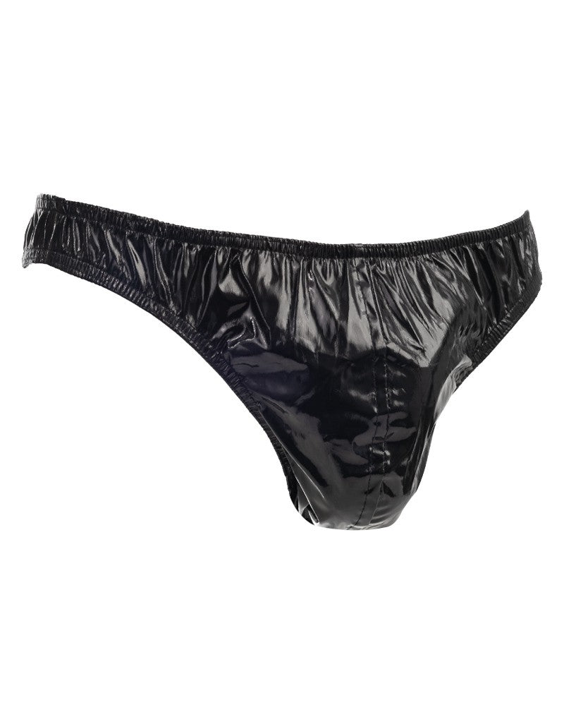 Amorable by Rimba - String mit Lack-Optik - One Size - Schwarz