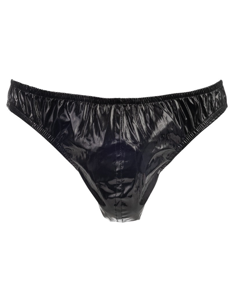 Amorable by Rimba - String mit Lack-Optik - One Size - Schwarz