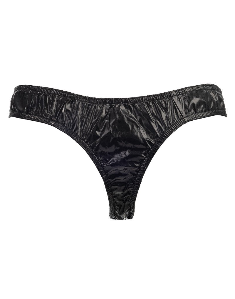 6: Amorable by Rimba - String mit Lack-Optik - One Size - Schwarz