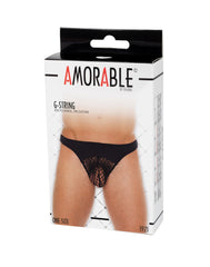 Amorable by Rimba - String mit Mesh - One Size - Schwarz