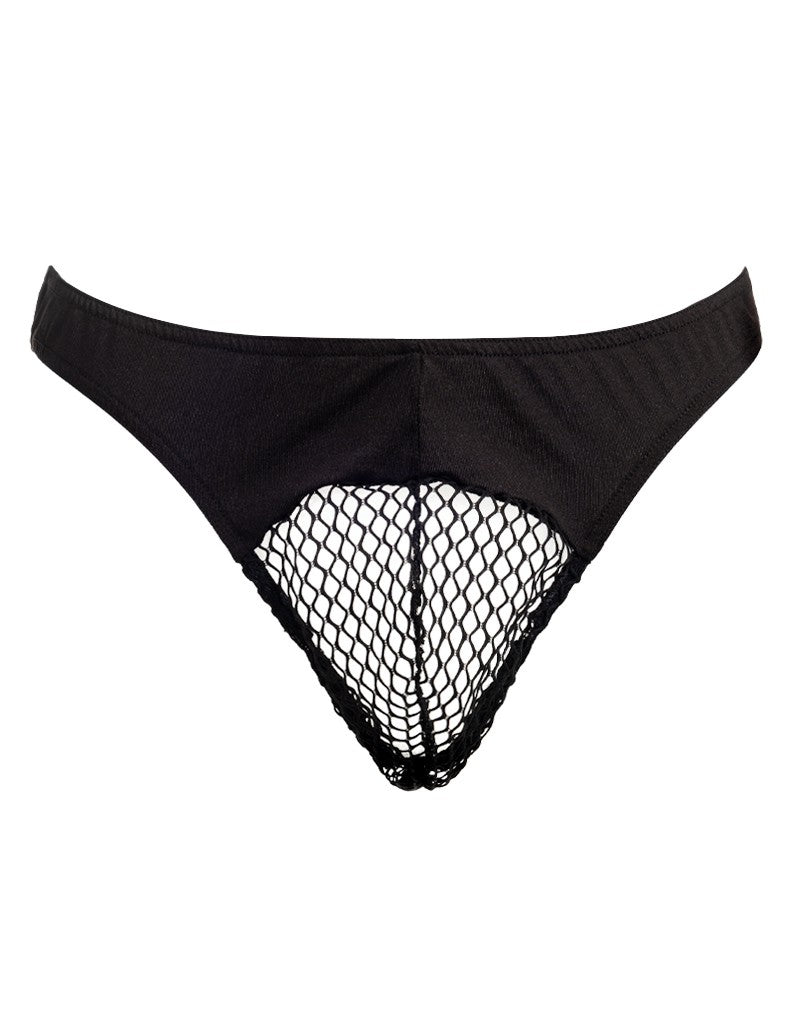 Amorable by Rimba - String mit Mesh - One Size - Schwarz
