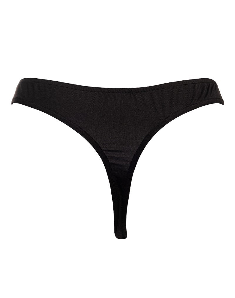 Amorable by Rimba - String mit Mesh - One Size - Schwarz
