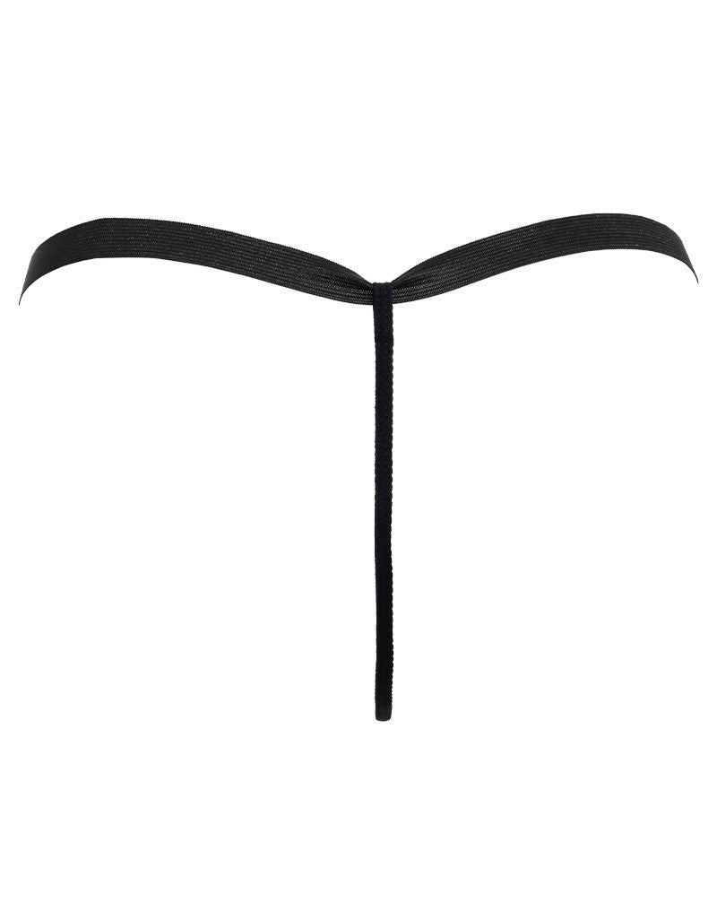 6: Amorable by Rimba - String mit Text - One Size - Schwarz