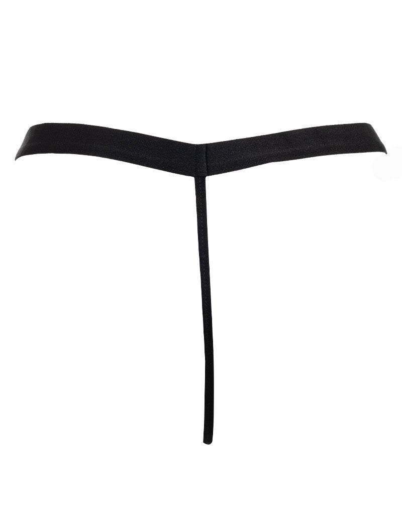 Amorable by Rimba - String mit Reißverschluss - One Size - Schwarz