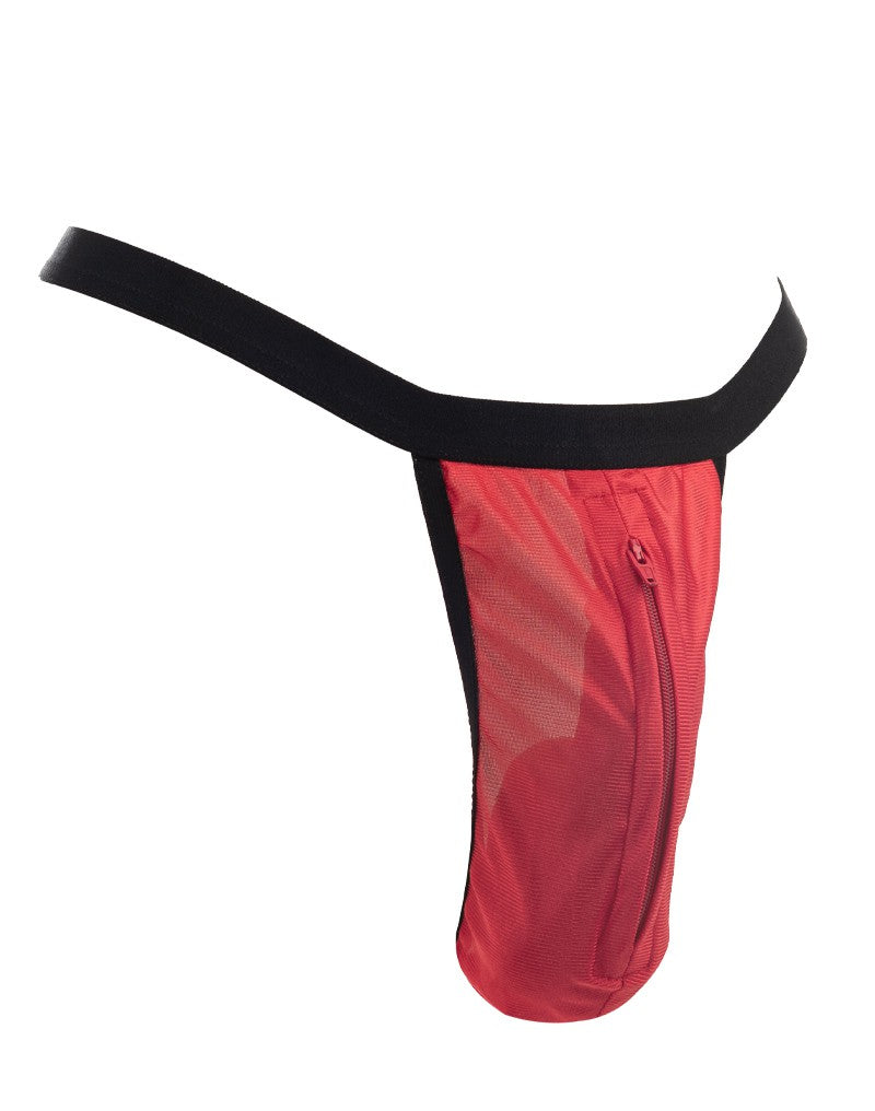 Amorable by Rimba - String mit Reißverschluss - One Size - Rot