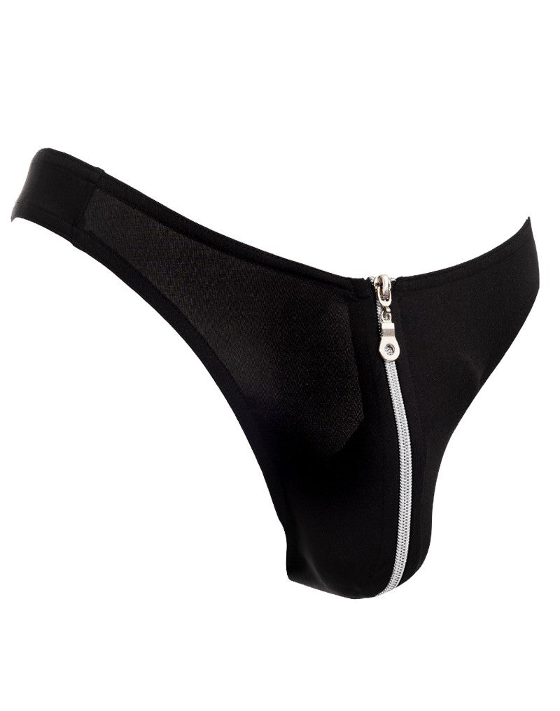 4: Amorable by Rimba - String mit Reißverschluss - One Size - Schwarz