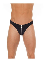 Amorable by Rimba - String mit Reißverschluss - One Size - Schwarz