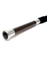 4: Rimba - Flogger aus Wildleder mit Glasgriff und Kristall
