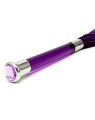 Rimba - Suede Flogger with glass handle and crystal