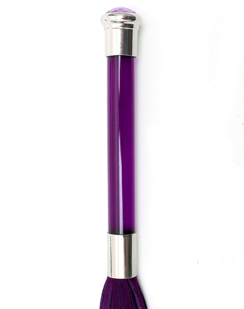 5: Rimba - Suede Flogger with glass handle and crystal