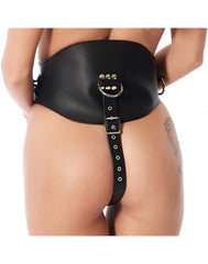 2: Rimba - Taillekorsett komplett mit Riemen, Ring und silikon Dildo (3,5 x 13 cm)