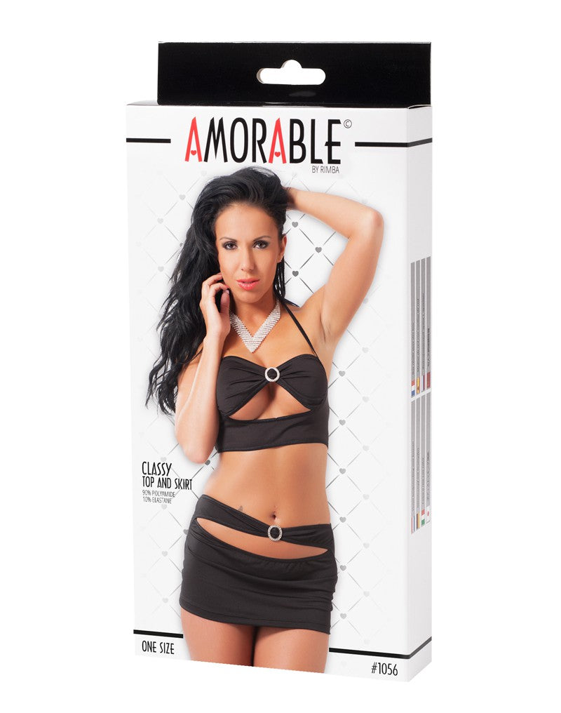 Amorable by Rimba - Minirock mit Top - One Size - Schwarz