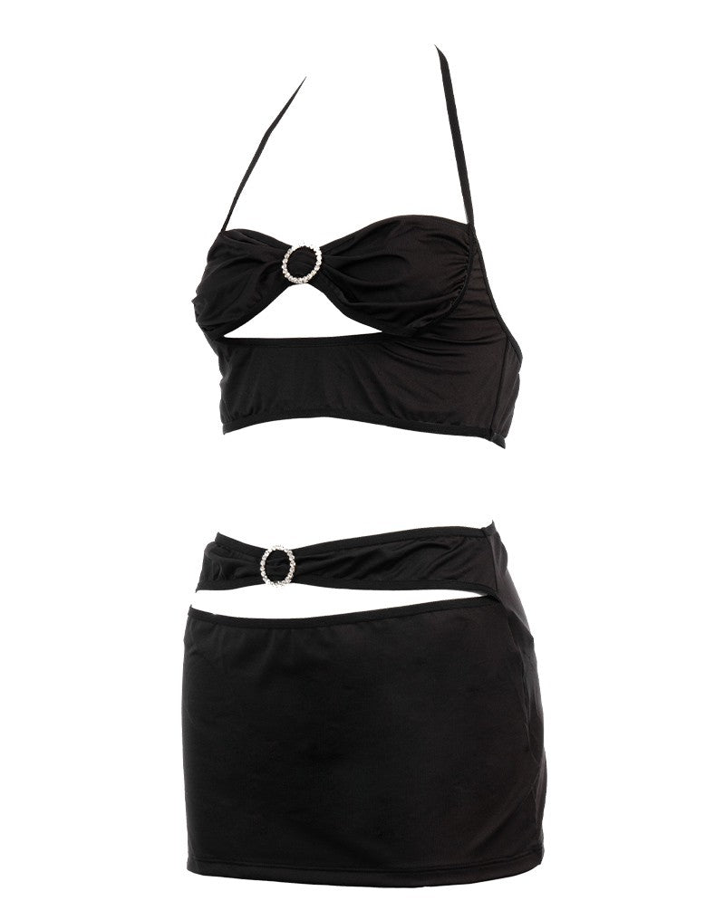 Amorable by Rimba - Minirock mit Top - One Size - Schwarz