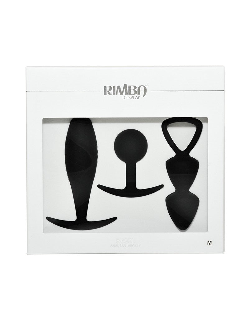 2: Rimba Toys - Basel - Buttplug-Set Gr. M - Schwarz