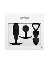 2: Rimba Toys - Basel - Buttplug-Set Gr. M - Schwarz