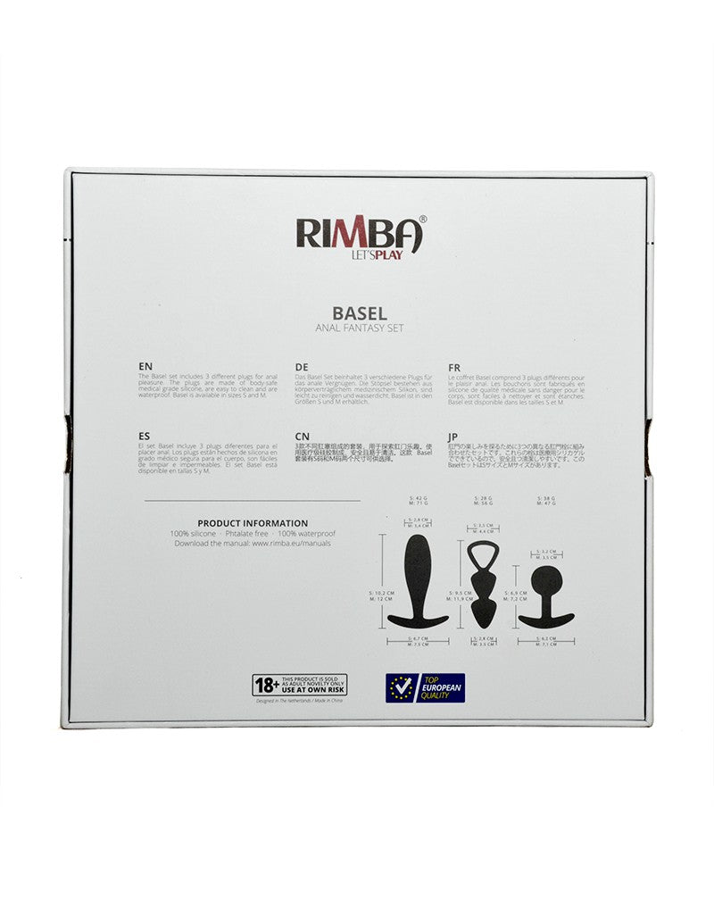 Rimba Toys - Basel - Buttplug-Set Gr. S - Schwarz