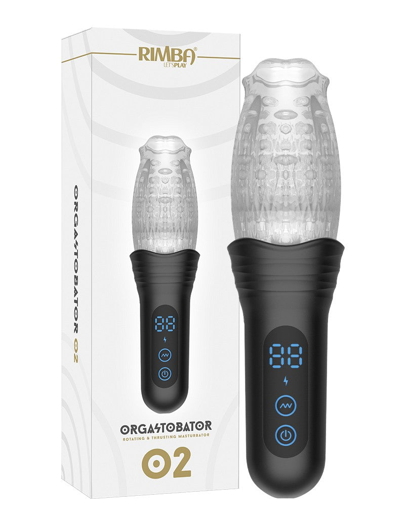 2: Rimba Toys - Orgastobator 02 - Männlicher Masturbator - Schwarz & Transparent
