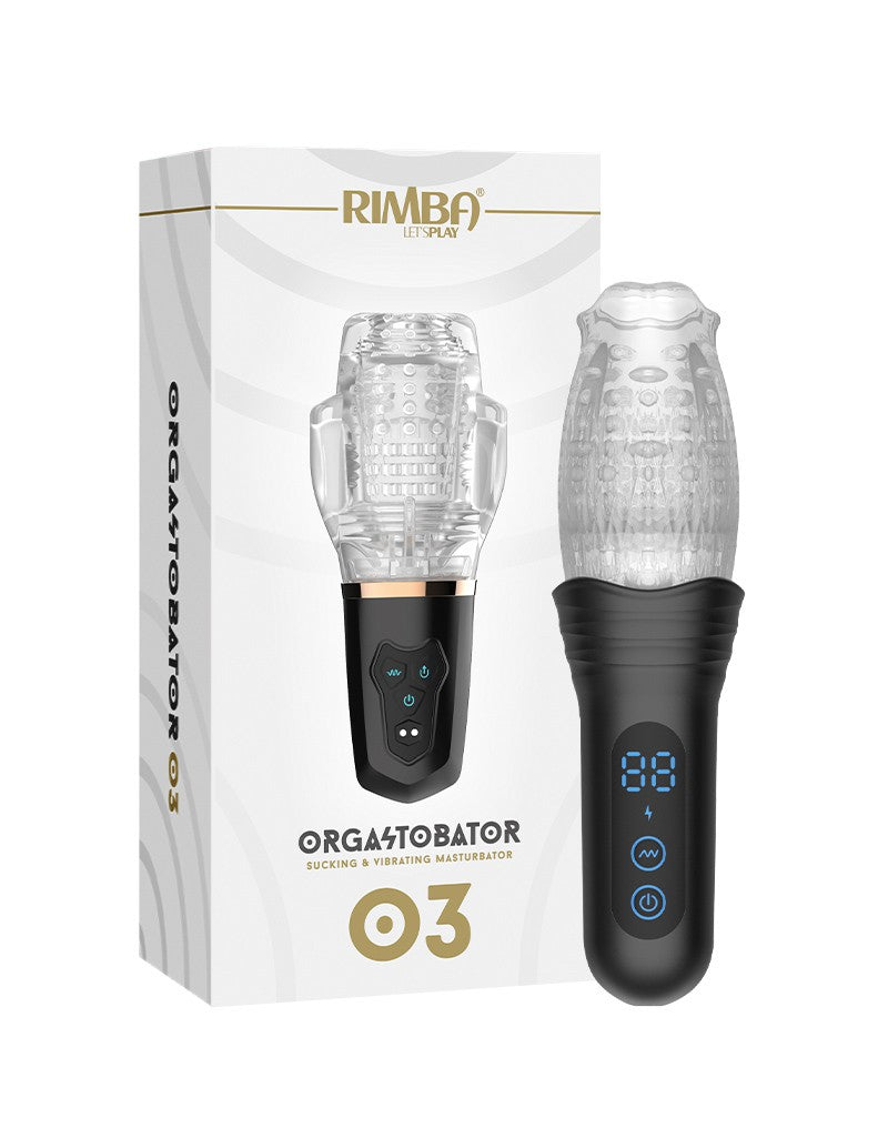 Rimba Toys - Orgastobator 03 - Männlicher Masturbator - Schwarz & Transparent