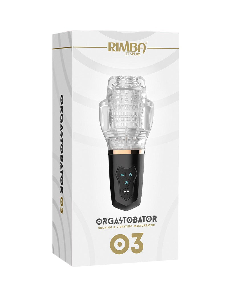16: Rimba Toys - Orgastobator 03 - Männlicher Masturbator - Schwarz & Transparent