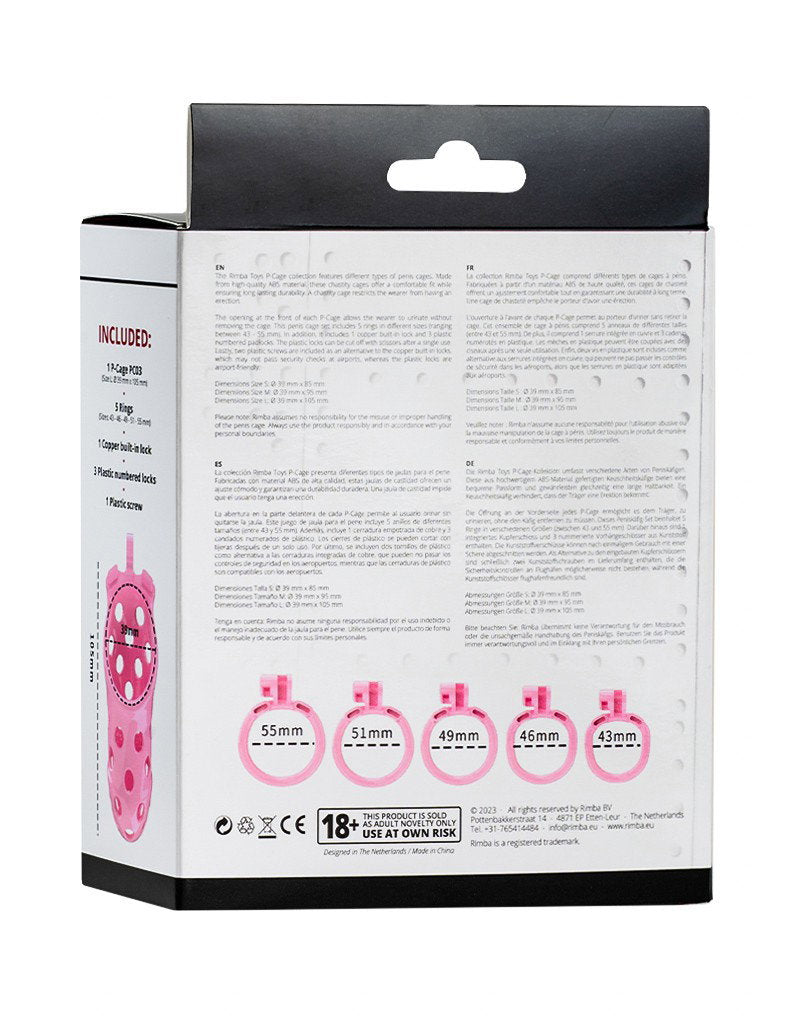 Rimba P-Cage - P-Cage PC03 - Peniskäfig Größe L - Rosa