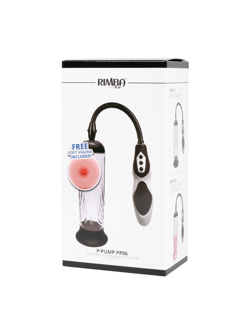Rimba P-Pump - P-Pump PP06 - Penisvergrößerer mit Fernbedienung & Vaginahülle - Schwarz