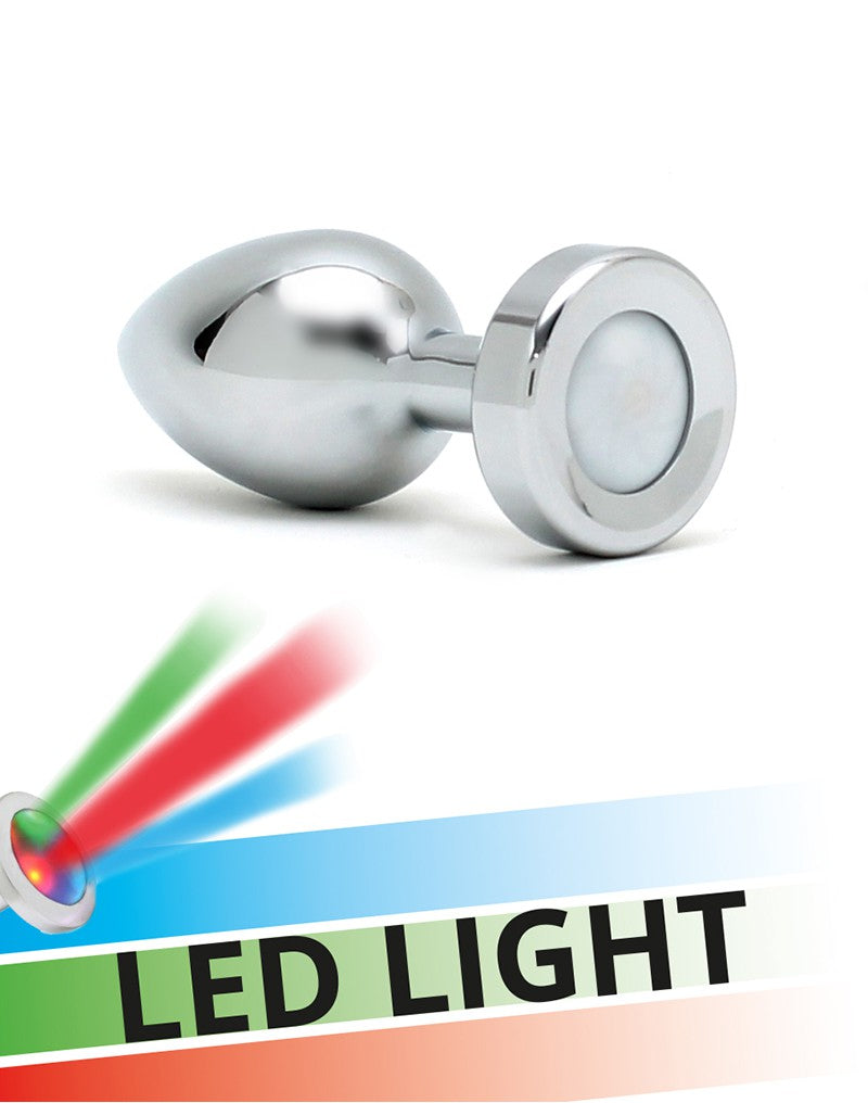 Rimba Toys - Pisa - Butt Plug mit LED Leuchten - Silber