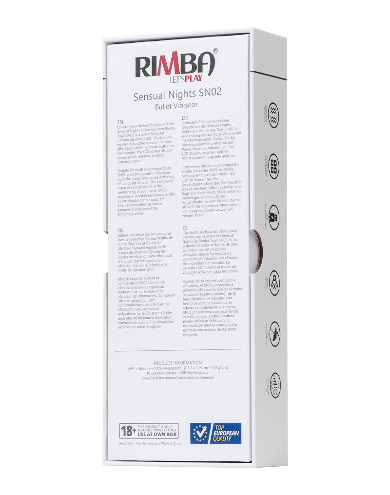 Rimba Toys - Sensual Nights SN02 - Bullet Vibrator - Schwarz