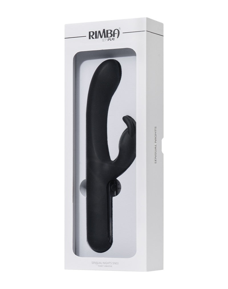 Rimba Toys - Sensual Nights SN03 - Rabbit-Vibrator - Schwarz