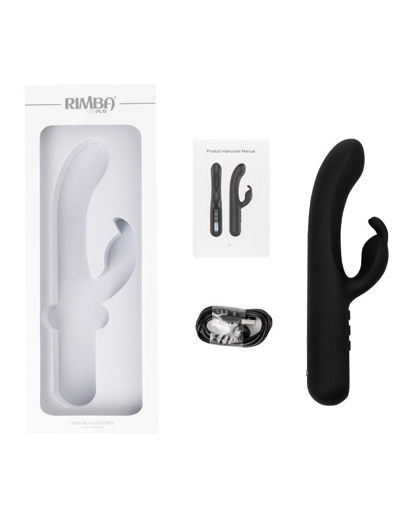 Rimba Toys - Sensual Nights SN03 - Rabbit-Vibrator - Schwarz