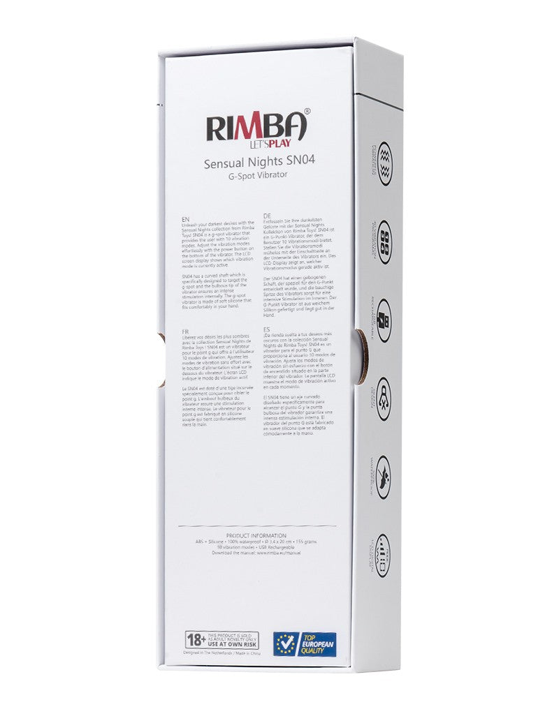 Rimba Toys - Sensual Nights SN04 - G-Punkt-Vibrator - Schwarz