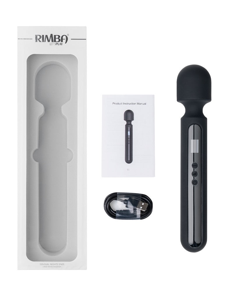 11: Rimba Toys - Sensual Nights SN05 - Großer Massagestab - Schwarz