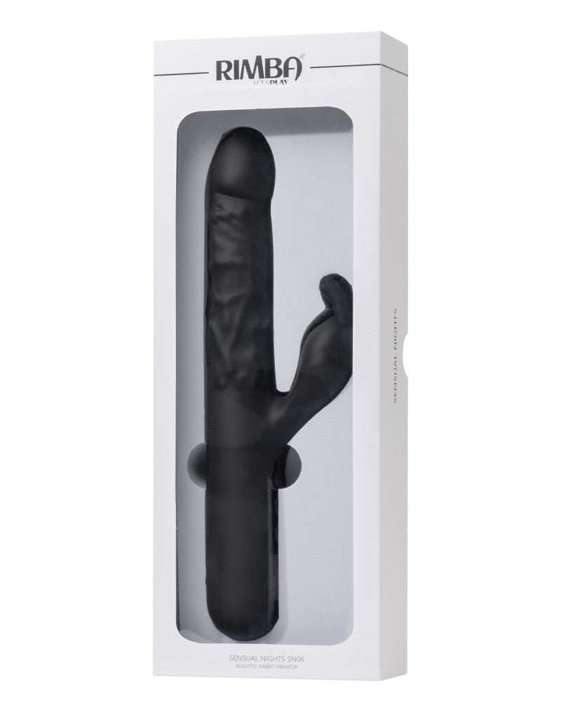 Rimba Toys - Sensual Nights SN06 - Realistischer Rabbit-Vibrator - Schwarz