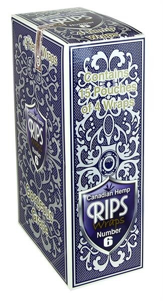 RIPS - Canadian Hemp Wraps - Number 6 - Gorgeous Grape - Box - 15 x 4 Stück