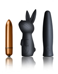 Rocks-Off - Dark Desires Kit - Bullet Vibrator mit Ärmeln - Schwarz / Gold