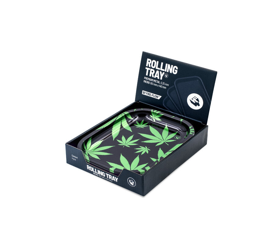 Rolling Tray - 18 x 14cm - Leaves Green