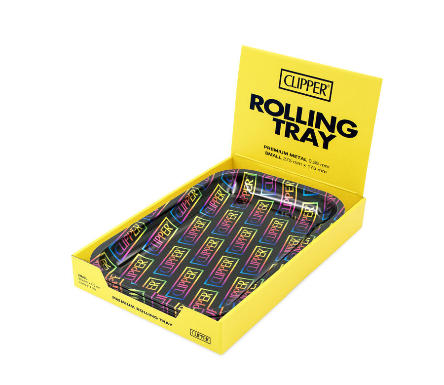 Rolling Tray - 27.5 x 17.5cm - Clipper Logo Rainbow
