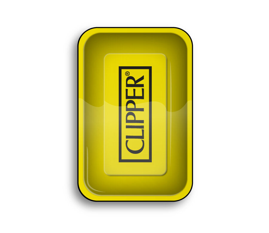 Rolling Tray - 27.5 x 17.5cm - Clipper Logo Yellow