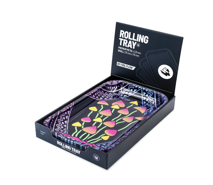 Rolling Tray - 27.5 x 17.5cm - Shrooms 5 2/4