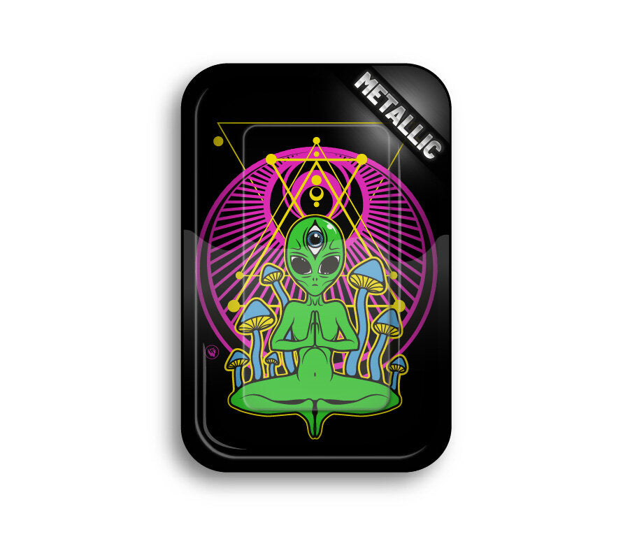 Rolling Tray - 27.5 x 17.5cm - Trippy Alien