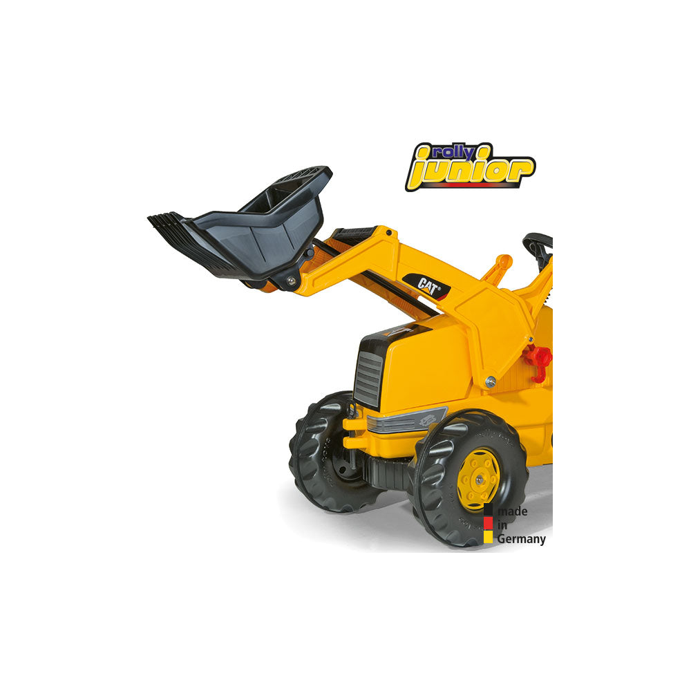 RollyToys Junior Trettraktor CAT mit Frontlader & Heckbagger