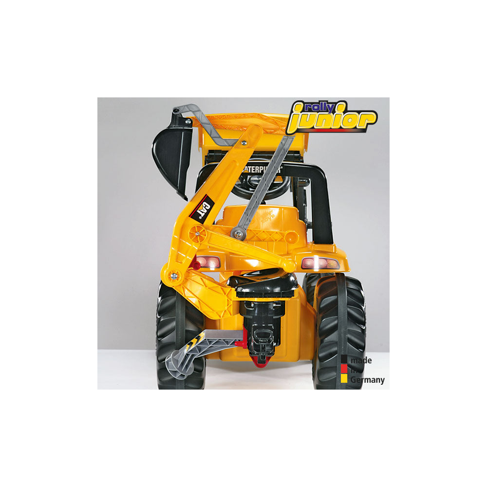 RollyToys Junior Trettraktor CAT mit Frontlader & Heckbagger