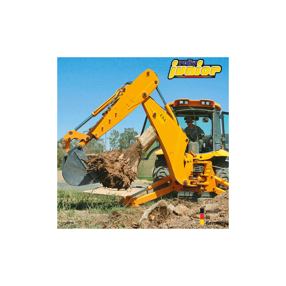 RollyToys Junior Trettraktor CAT mit Frontlader & Heckbagger