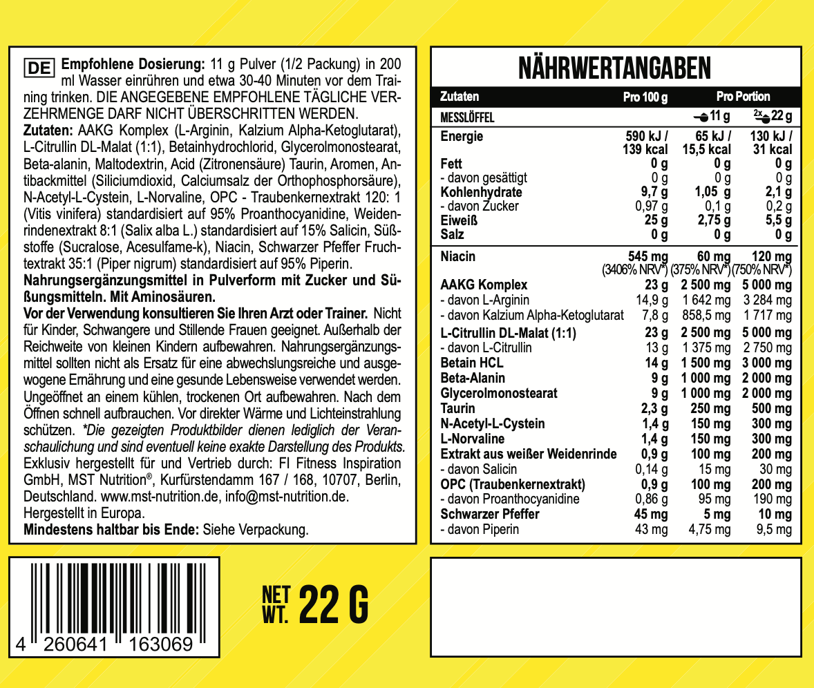 Samples Pump killer 22g Fruit punch